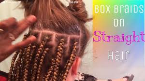 Hairstyles for fine straight hair can add volume to their fine hair by blowdrying the blunt cut. Box Braids On Straight Caucasian Hair Youtube