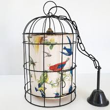 Vintage French Bird Cage Pendant In