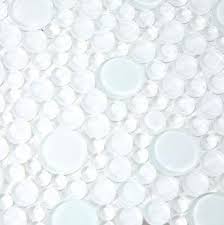 Spa Super White Circles Glass Tile