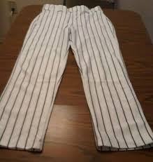 Rawlings Baseball Pants White W Black Pin Stripe Mens