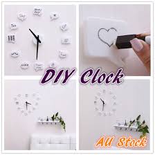 Diy Wall Clock Modern Large Draw Your