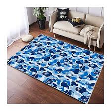 bape blue bape sign rug fantastic rug