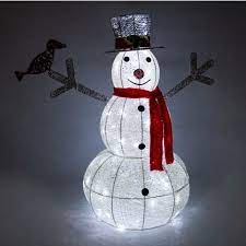 Snowman Light Up Xmas Decoration Garden