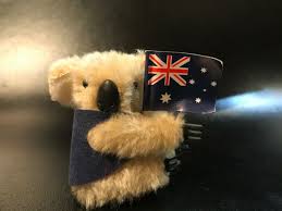 koala toy holding australian flag ebay