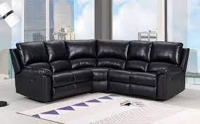 black sectional couch with recliner