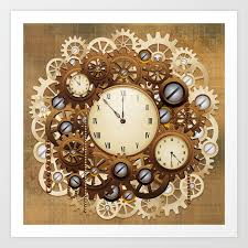 steunk vine style clocks and