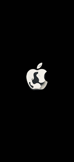 apple logo black and white iphone