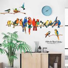 Color Parrot Wall Sticker Decoration