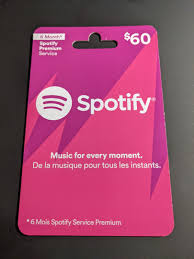 spotify gift card 60 value tickets