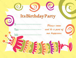 Birthday Invitation Birthday Invitation Card Template