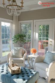 Sherwin Williams Perfect Greige Sunroom Paint Color Interior