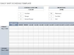 sle daily schedule templates in excel