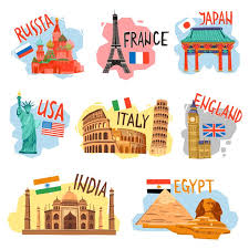 Tourism Vacation Travel Flat Pictograms