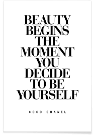 Coco Chanel Quote Poster Juniqe