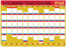 Vector Of Daily Monthly Yearly Planning Chart Year 2015