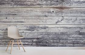 Aged Grey Wooden Planks Wallpaper Mural