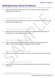 3 Digit By 2 Digit Multiplication Word