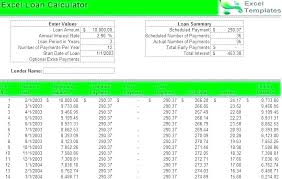 Loan Amortization Calculator Excel Template Inspirational
