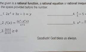 a rational equation