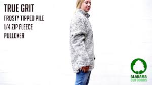 True Grit Frosty Tipped Pile 1 4 Zip Fleece Pullover Size Comparison