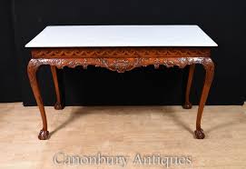 Mahogany Chippendale Console Table Ball