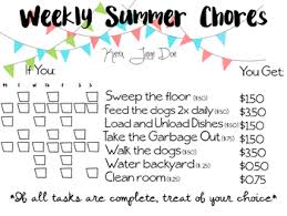 Kid Chores Chart And Routine