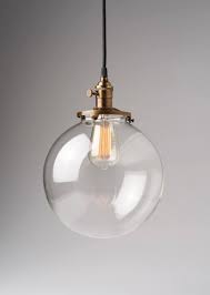 Glass Globe Pendant Light Fixture 10 Hand Blown Glass Globe Olde Brick Lighting