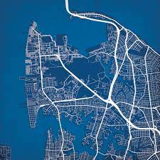 naval station norfolk map art by city