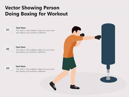 vector showing person doing boxing for