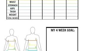 Luxury Body Measurement Tracking Chart Best Template Ideas