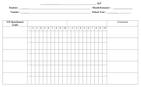 Data Tracking Sheets For Iep Goals For Students With Special
