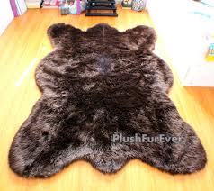 rustic bearskin faux fur 5x7 cote