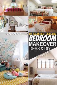 slanted ceiling bedroom makeover ideas