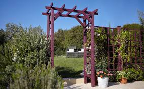 rowlinson square top wooden garden arch