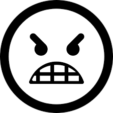 cara de emoticon enojado iconos