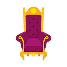 purple velvet royal armchair or throne