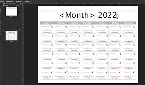 a calendar template using data merge