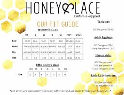 Here Is A Size Chart For Honeyandlace Most Of Our Stuff Is