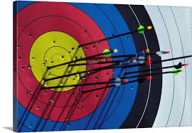 Archery Target And Arrows Wall Art