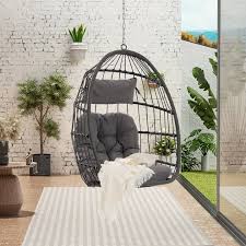 Outdoor Garden Rattan Egg Swing Chair