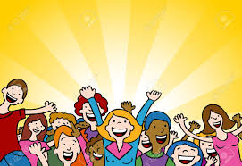 Cartoon Of People Cheering In Amazement. Royalty Free Cliparts, Vectors, And Stock Illustration. Image 6238275.
