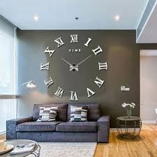3d Frameless Large Diy Wall Clock Size