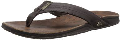 Reef J Bay Iii Mens Flip Flop Brown Dark Shoes Flops