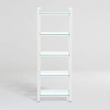 pilsen white bookcase with glass