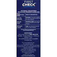 First Check Home Cholesterol Test