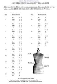 Bill Levkoff Measurement Chart Fashion Dresses