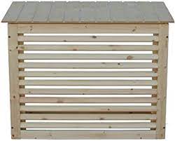 Our beautiful and elegant outdoor air conditioner screens are made from wood plastic composite, a sustainable timber alternative that looks and feels just like timber. Protective Housing Made Of Wood For Air Conditioners Or Heat Pump Size 1 Amazon De Baumarkt