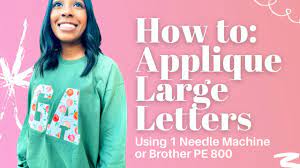 how to applique large letters using 1