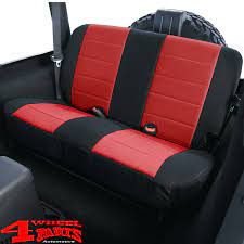 Seat Covers Set Neoprene Black Red