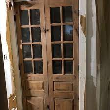 Glass French Doors Sliding Barn Door
